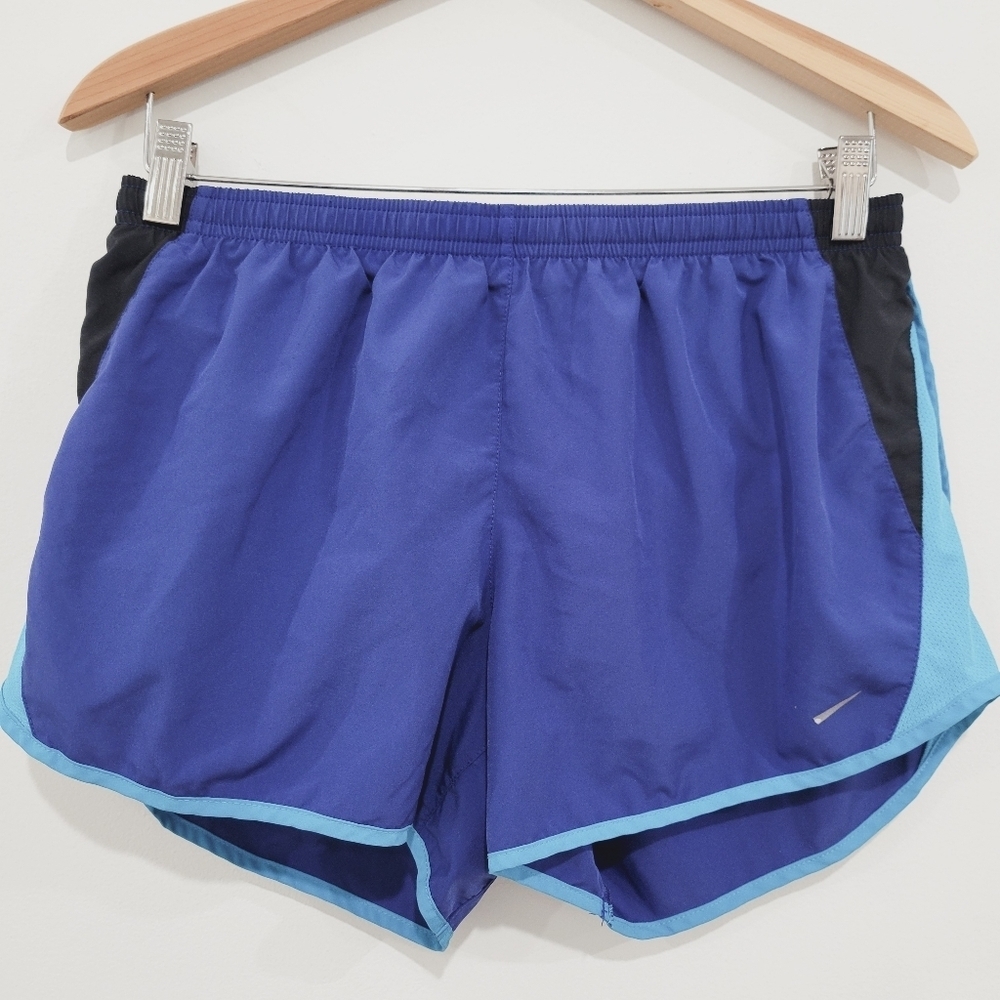 Nike Dri-fit  blue and turquoise running shorts size medium